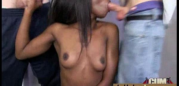  Naughty black wife gang banged by white friends 3